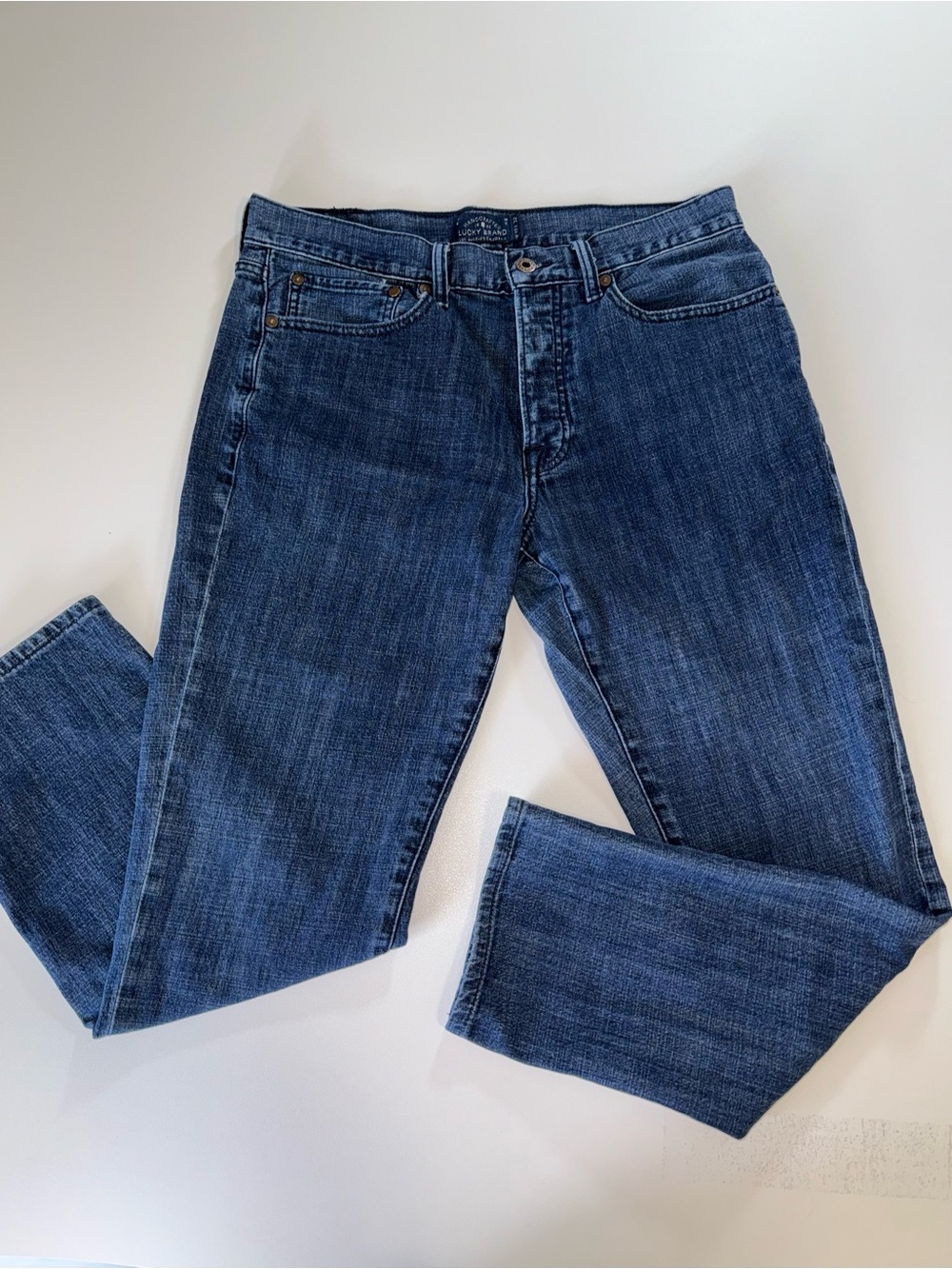 Lucky Brand 121 Heritage Slim Jeans Button Fly Denim Men’s 33 x 32